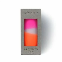 Pink Stories Dip Dye Neon Pillar Candle