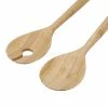 Kitchen Craft Kitchenaid 30cm Long Bamboo Salad Servers, Fork And Spoon