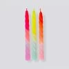 Pink Stories Tall Twisted Dye Neon Candles Shades Of Fruit Salad