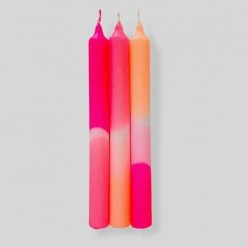 Pink Stories Neon Dipped Candles