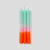 Pink Stories Neon Dip Dyed Taper Candles Spring Sorbet