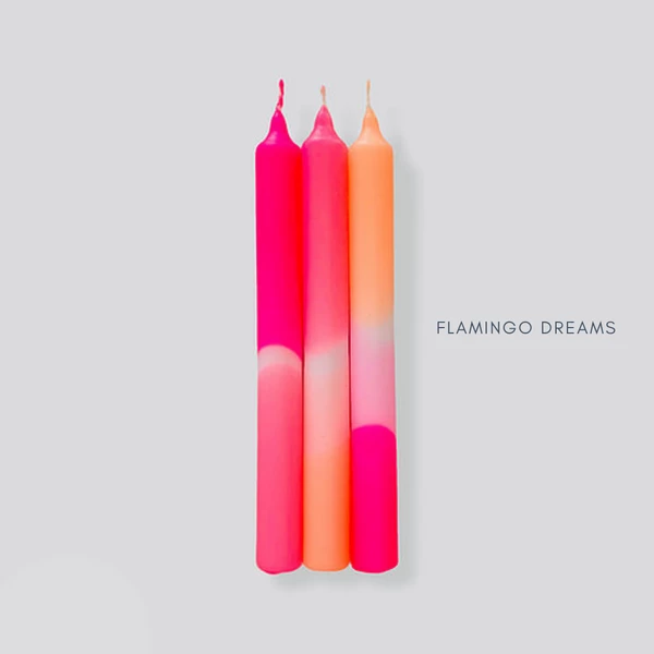 Pink Stories Dip Dye Neon Candles 5 Pink Stories Dip Dye Neon Candles