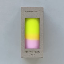 Pink Stories Neon Dip Dye Pillar Candle