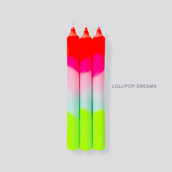 Pink Stories Dip Dye Neon Candles 9 Pink Stories Dip Dye Neon Candles
