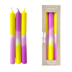 Pink Stories Neon Dip Dye Dinner Candles 2022