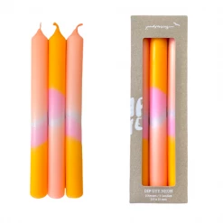 Pink Stories Neon Dip Dye Dinner Candles 2022