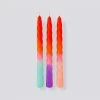 Pink Stories Tall Twisted Dye Neon Candles Ice Cream Orange