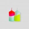 Pink Stories Candles Dip Dye Neon Rainbow Wings Set Of 2
