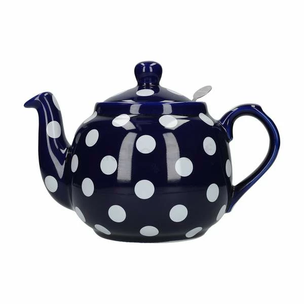Kitchen Craft London Pottery Farmhouse 4 Cup Teapot Blue With White Spots 3 Kitchen Craft London Pottery Farmhouse 4 Cup Teapot Blue With White Spots