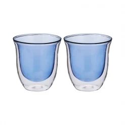 Kitchen Craft Blue Double Walled Glasses
