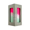 Pink Stories Dip Dye Neon Peppermint Tower Candle