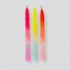 Pink Stories Candle Twist Dip Dye Neon Fruit Salad Set Of 3
