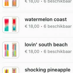 Pink Stories Neon Dip Dye Dinner Candles 2022