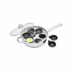 Kitchen Craft Stainless Steel 28 Cm Six Hole Egg Poacher