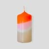 Pink Stories Dip Dyed Pillar Candles Papaya Rock