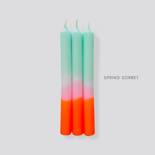 Pink Stories Dip Dye Neon Candles 8 Pink Stories Dip Dye Neon Candles