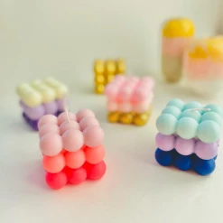 Pink Stories Dip Dye Bubble Candle