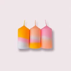 Pink Stories Dip Dye Neon - Set Of Three - Valentine Chicks