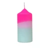 Pink Stories Neon Dip Dye Pillar Candle