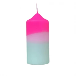 Pink Stories Neon Dip Dye Pillar Candle