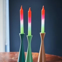 Pink Stories Neon Dip Dyed Dining Candles