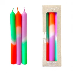 Pink Stories Neon Dip Dye Dinner Candles 2022