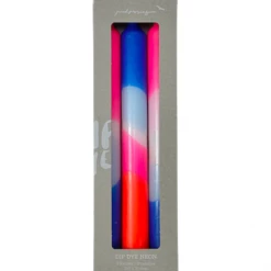 Pink Stories Dip Dye Neon Blue Moon Candles
