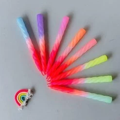 Pink Stories Candles Twist Dip Dye Neon Ice Cream Orange Set Of 3