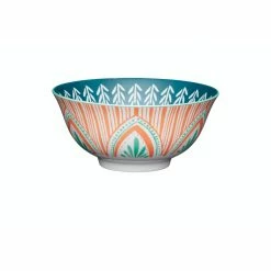 Kitchen Craft Colourful Folk Pattern Ceramic Bowl