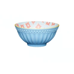 Kitchen Craft Light Blue Detailed Ceramic Bowl