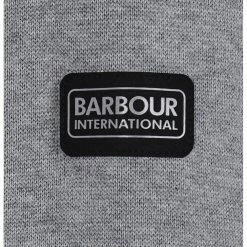 Barbour International Grey Cotton Crew Neck Sweater