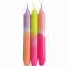 Pink Stories Summer Breeze Neon Dip Dye Dinner Candles 2 Pink Stories Summer Breeze Neon Dip Dye Dinner Candles