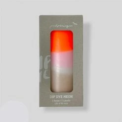 Pink Stories Papaya Rock Pillar Candle
