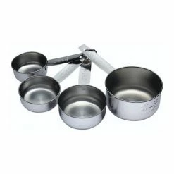 Kitchen Craft Stainless Steel 4 Piece Measuring Cup Set