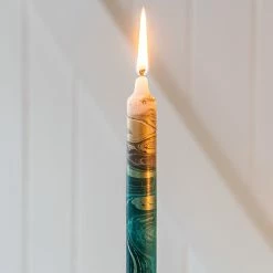 Pink Stories Dip Dye Marbled Candles