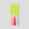 Pink Stories Tall Twisted Dye Neon Candles | Ice Cream Yellow