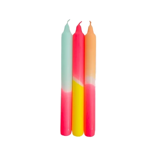 Pink Stories Sunshine Club Dip Dye Neon Candle 3 Pink Stories Sunshine Club Dip Dye Neon Candle