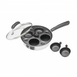 Kitchen Craft Carbon Steel Four Hole Egg Poacher
