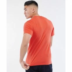 Barbour International Barbour International Small Logo T Shirt in Intense Orange MTS0141OR72