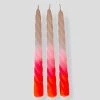 Pink Stories Twisted Dinner Candle Trio - Pomegranate