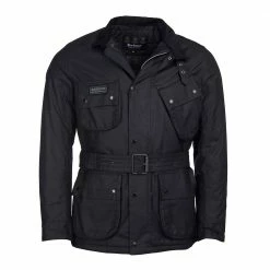 Barbour International Barbour International Coloured Sl International Wax Jacket Black