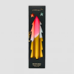 Pink Stories Dip Dye Candles Pack of 3 : Xmas Fireworks