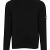 Barbour International Cotton Crew Neck Sweater Black