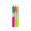 Pink Stories Neon Dip Dye Dining Candles Trio Rainbow Kisses