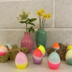 Pink Stories Neon Dip Dye Easter Egg Candles x 9 Pink Stories Neon Dip Dye Easter Egg Candles x