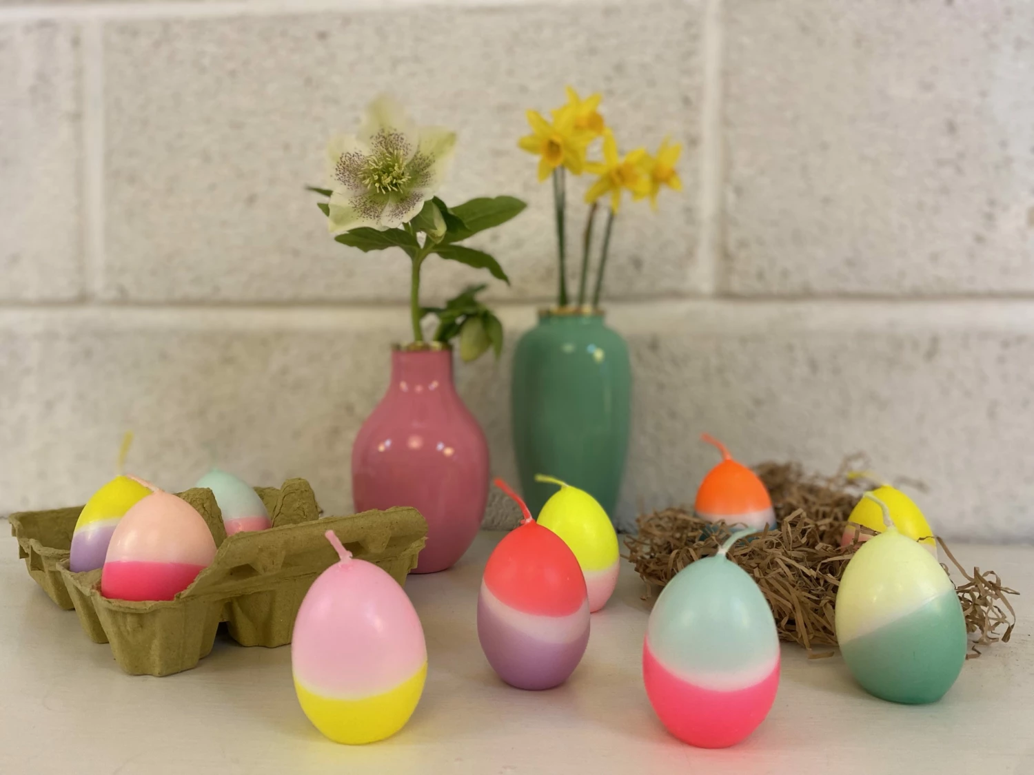 Pink Stories Neon Dip Dye Easter Egg Candles x 5 Pink Stories Neon Dip Dye Easter Egg Candles x