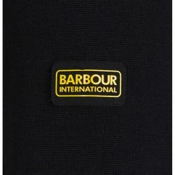 Barbour International Cotton Crew Neck Sweater Black