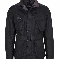 Barbour International Barbour Lightweight SL International Waxed Cotton Jacket Black