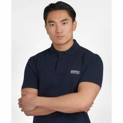 Barbour International Essential Pique Polo Shirt Navy MML0914NY39
