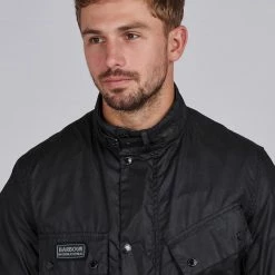 Barbour International Barbour Lightweight SL International Waxed Cotton Jacket Black